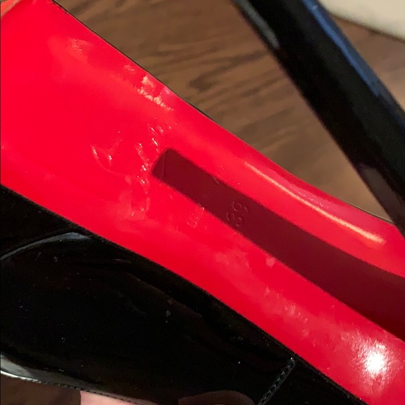 Christian Louboutin Black Heels with Red Soles - Picture 6 of 7